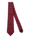 Fiorio Man Ties & Bow Ties Burgundy Size - Silk, Wool In Red