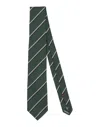 Fiorio Man Ties & Bow Ties Dark Green Size - Silk In Green