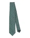 Fiorio Man Ties & Bow Ties Emerald Green Size - Silk In Green