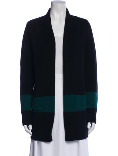 Pre-owned Fiorla Cashmere Striped Sweater In Blue