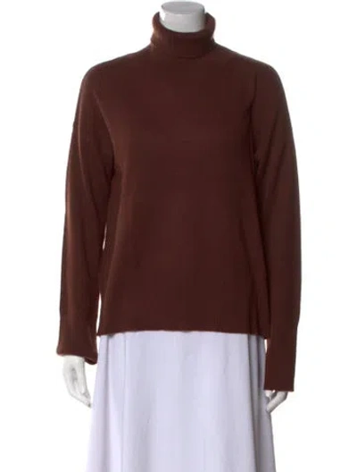 Pre-owned Fiorla Cashmere Turtleneck Sweater W/ Tags In Brown