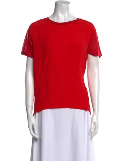 Pre-owned Fiorla Crew Neck Short Sleeve T-shirt In Red