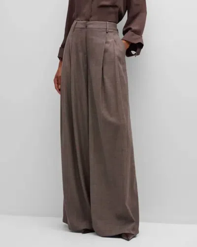 Fiorla New Didi Twill Pants In Brown In Gray