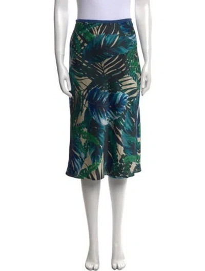 Pre-owned Fiorla Silk Knee-length Skirt In Multi