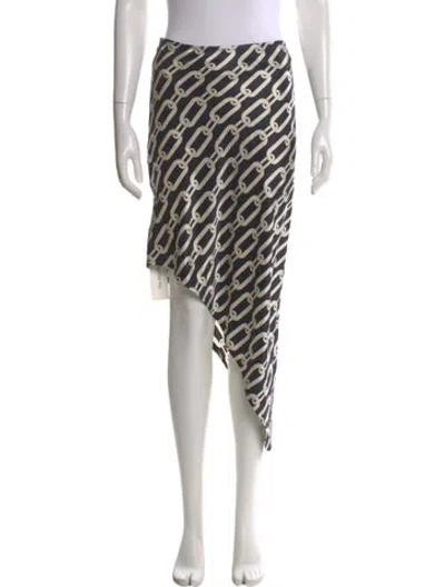 Pre-owned Fiorla Silk Midi Length Skirt In Multi