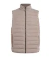 Fioroni Cashmere Cashmere-down Reversible Gilet In Green