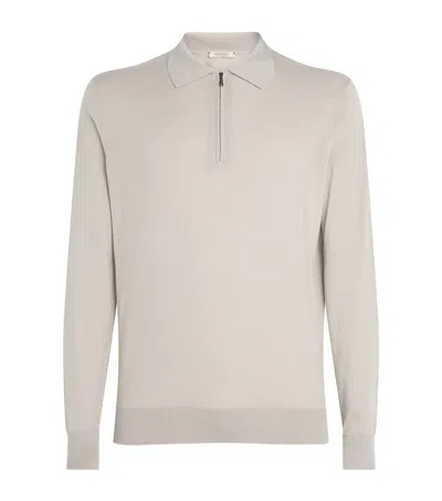 Fioroni Cashmere Cotton-cashmere Polo Sweater