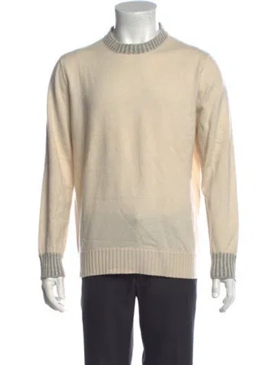 Pre-owned Fioroni Cashmere Crew Neck Pullover In Neutrals