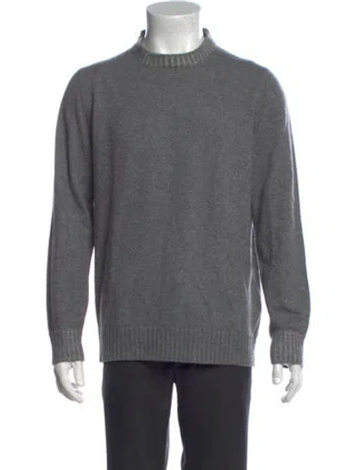 Pre-owned Fioroni Cashmere Mock Neck Pullover In Grey