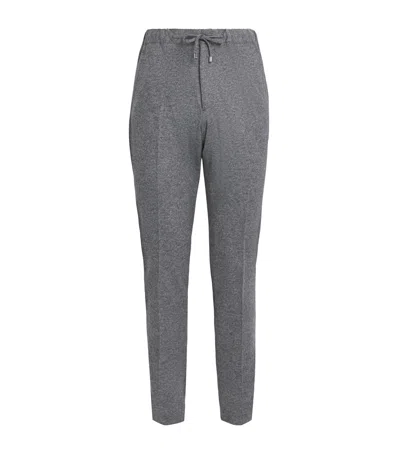 Fioroni Cashmere Virgin Wool-cashmere Straight Trousers In Gray