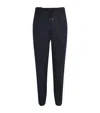 Fioroni Cashmere Virgin Wool Drawstring Trousers In Blue
