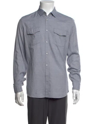 Pre-owned Fioroni Long Sleeve Western Shirt In Grey