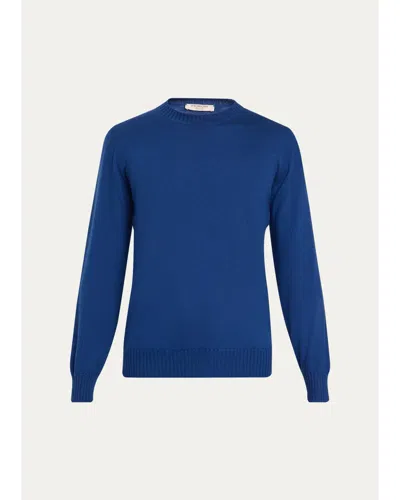 Fioroni Men's Cashmere Crewneck Sweater In Navy