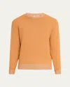 Fioroni Men's Cotton And Cashmere Duvet Vanise Crewneck Sweater