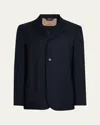 Fioroni Men's Wool Suede-undercollar Voyager Jacket In Blue