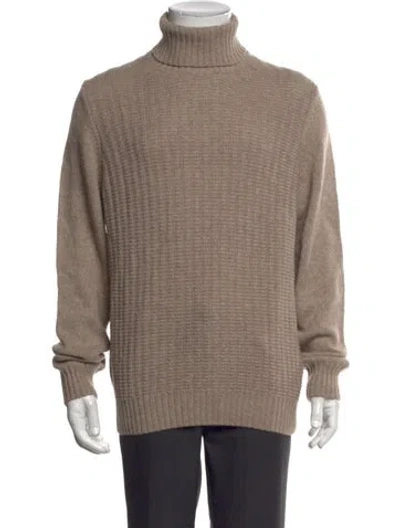 Pre-owned Fioroni Wool Turtleneck Pullover In Neutrals