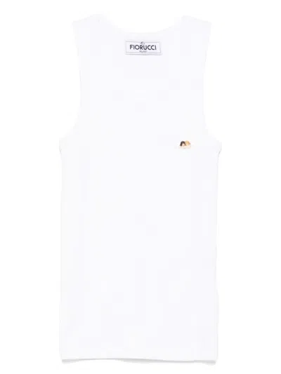 Fiorucci Angel Patch Tank Top In White