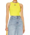 Fiorucci Angel Vest Rib Tank Top In Yellow