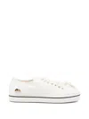 Fiorucci Angel-patch Canvas Sneakers In White
