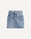 Fiorucci Angel-print Denim Mini Skirt In Blue