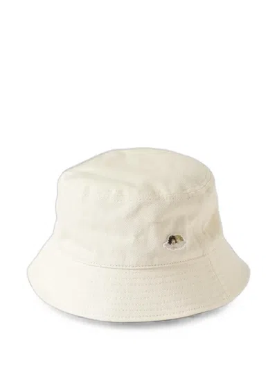 Fiorucci Angels Patch Bucket Hat In Neutral