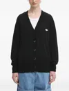 Fiorucci Angels-patch Button-fastening Cardigan In Black