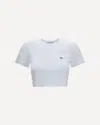 Fiorucci Angels Patch Cropped T-shirt In White