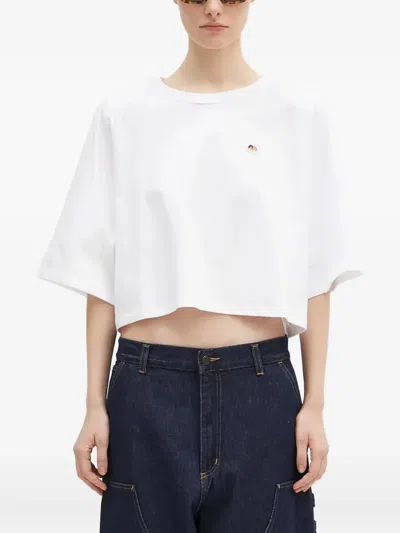 Fiorucci Angels-patch T-shirt In White