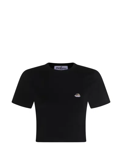 Fiorucci Angels-patch T-shirt In Black