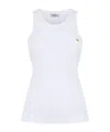 Fiorucci Angel Patch Ribbed Tank Top In White