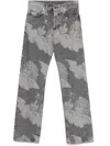 Fiorucci Angels-print Straight-leg Jeans In Grey