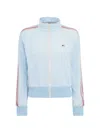 Fiorucci Cropped Light Blue Tracksuit Jacket With Angel Patch Detail