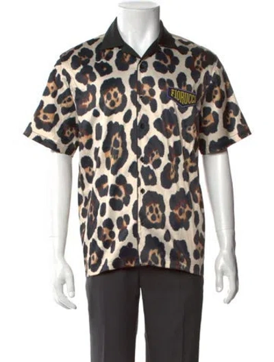 Pre-owned Fiorucci Animal Print Short Sleeve Shirt In Multi