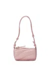 Fiorucci Padded Leather Crossbody Bag In Pink