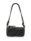 Fiorucci Black Lamb Ovis Aries Aries Shoulder Bag In Black