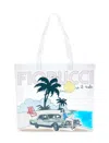 Fiorucci Multicolour Pvc Shopper In White