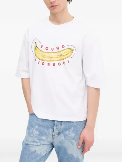 Fiorucci Banana-print T-shirt In White