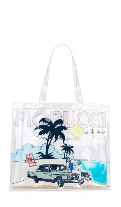 Fiorucci Beach Print Pvc Tote Bag In 多色