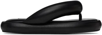 Fiorucci Black Vegan Leather 'fluff Flops' Sandals
