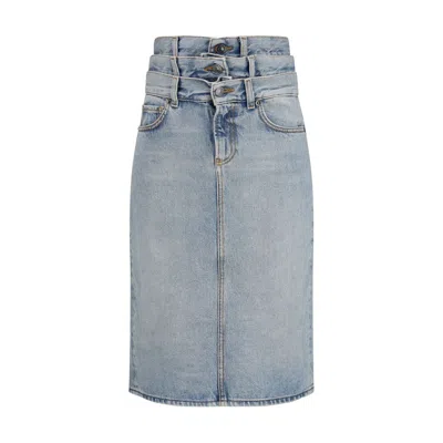 Fiorucci Blue Denim Women's Skirt