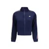 Fiorucci Cropped With Angels Patch Sweatshirt In Blue