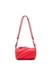 Fiorucci Mella Leather Shoulder Bag In Marshmallow Shape In Rosso