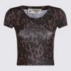 Fiorucci Animal-print Short-sleeved T-shirt In Brown