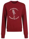 Fiorucci Burgundy Dreaming Of You Print Crewneck Sweatshirt