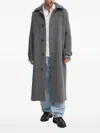 Fiorucci Button-fastening Front Pockets Coat In Gray