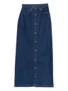 Fiorucci Button-front Denim Skirt In Blue