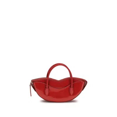 Fiorucci Calf Leather Bos Taurus Shoulder Women's Bag In Red
