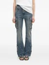 Fiorucci Cargo Panelled Jeans In Blue