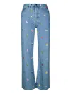 Fiorucci Charm-print Jeans In Blue