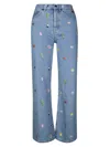 Fiorucci Charm-print Jeans In Blue